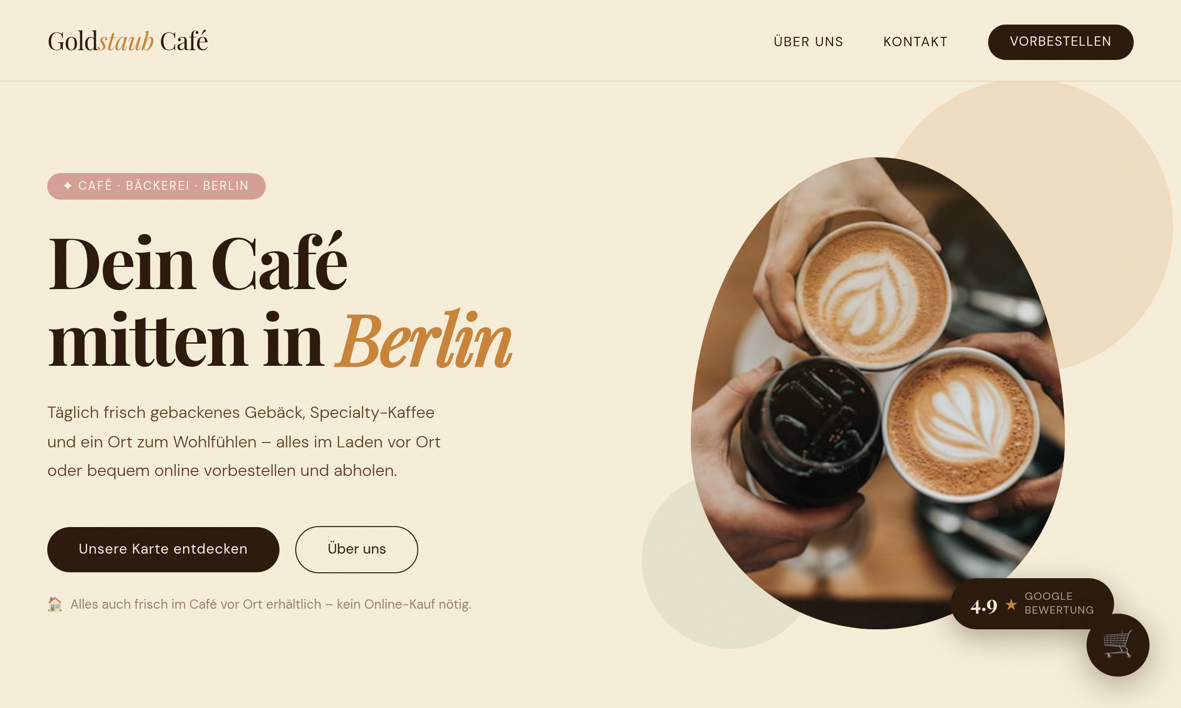 Goldstaub Café Website
