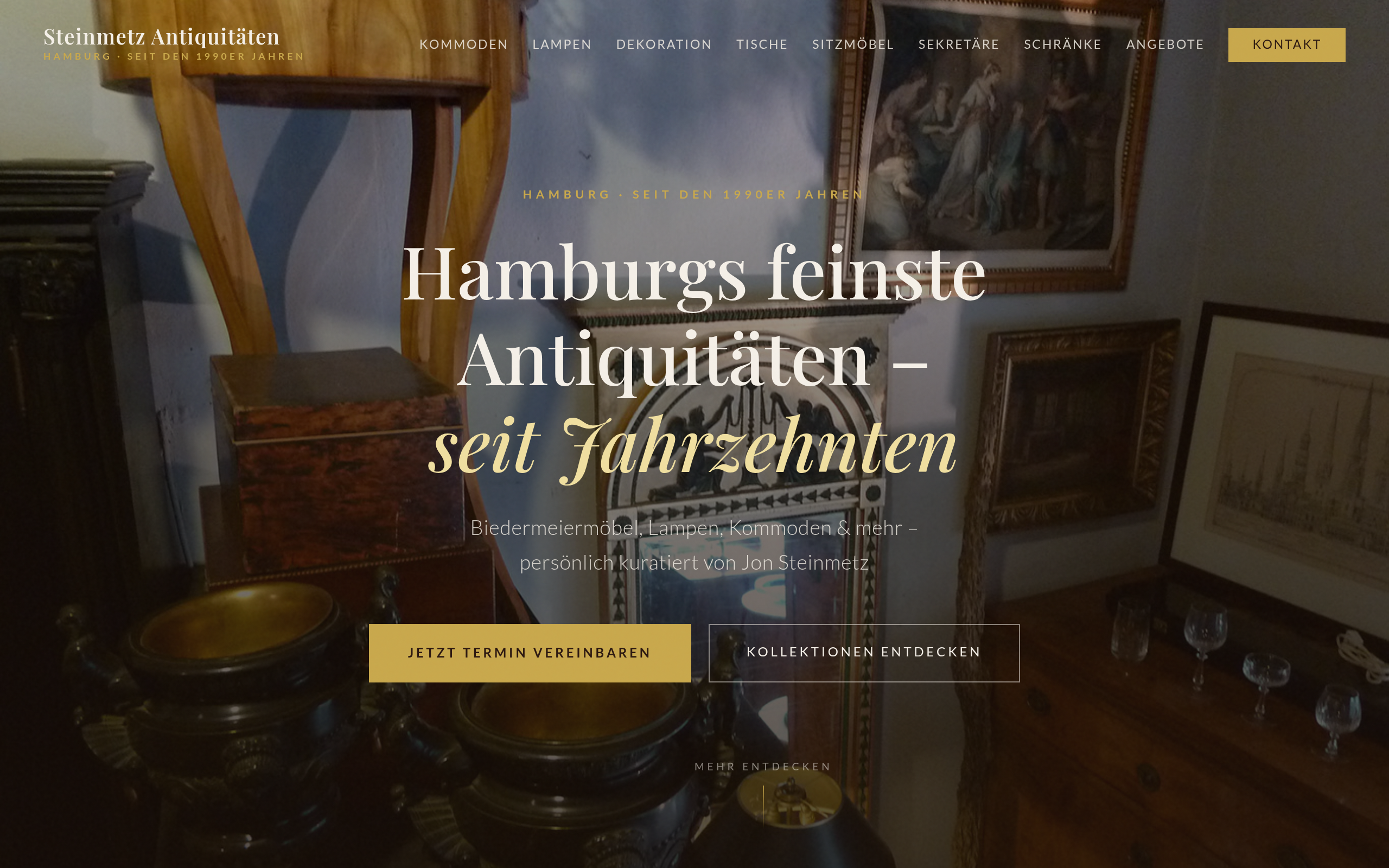 Steinmetz Antiquitäten Website